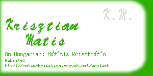 krisztian matis business card